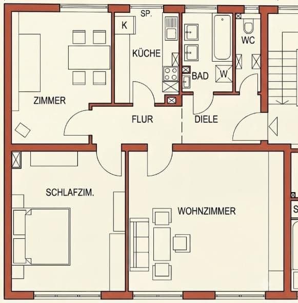 Pronájem bytu 3+1 84 m², Muggenhofer Str., Nürnberg, Bavorsko Pronájem bytu 3+1 84 m², Muggenhofer Str., Nürnberg, Bavorsko