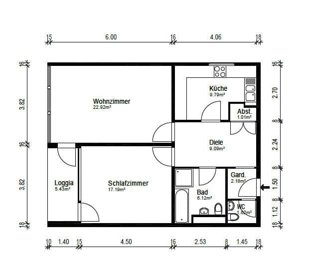Prodej bytu 2+1 73 m², Essen, Severní Porýní-Vestfálsko Prodej bytu 2+1 73 m², Essen, Severní Porýní-Vestfálsko
