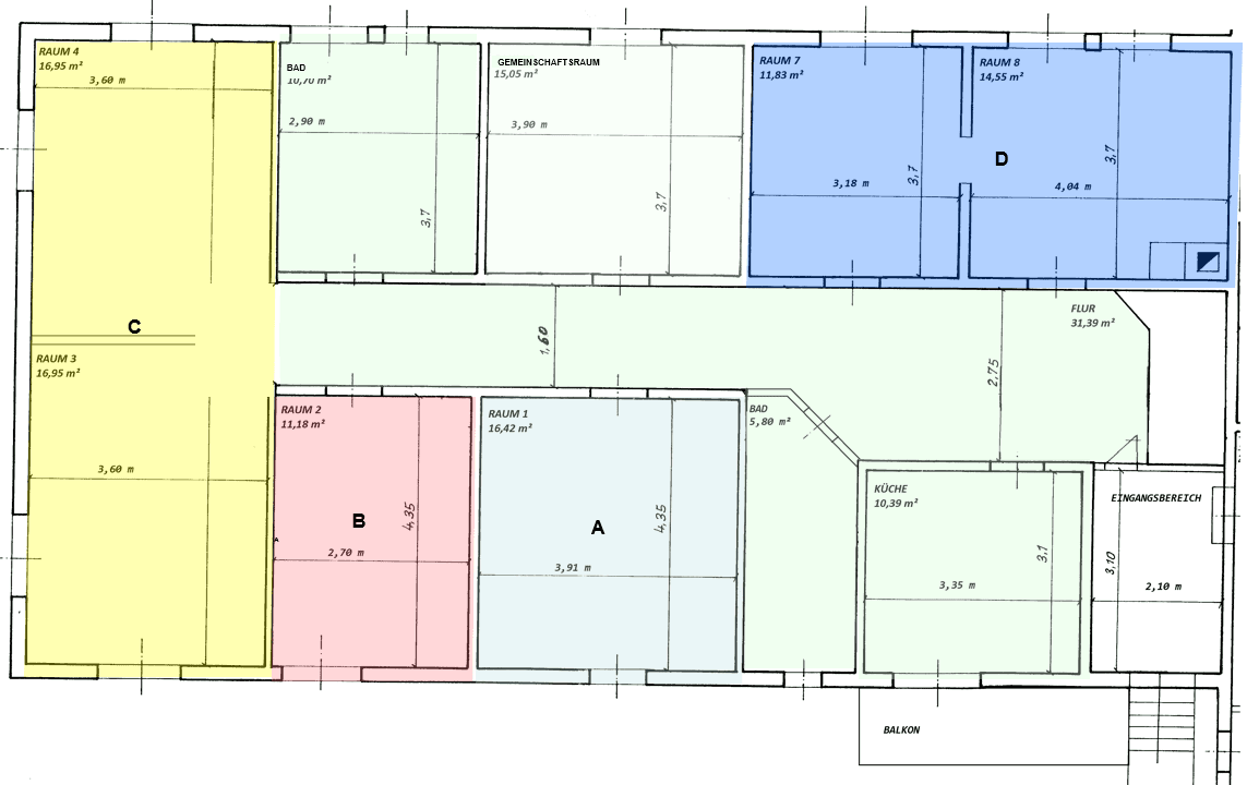 Pronájem bytu 40 m², Johannisstraße 22, Mühlhausen/Thüringen, Durynsko Pronájem bytu 40 m², Johannisstraße 22, Mühlhausen/Thüringen, Durynsko