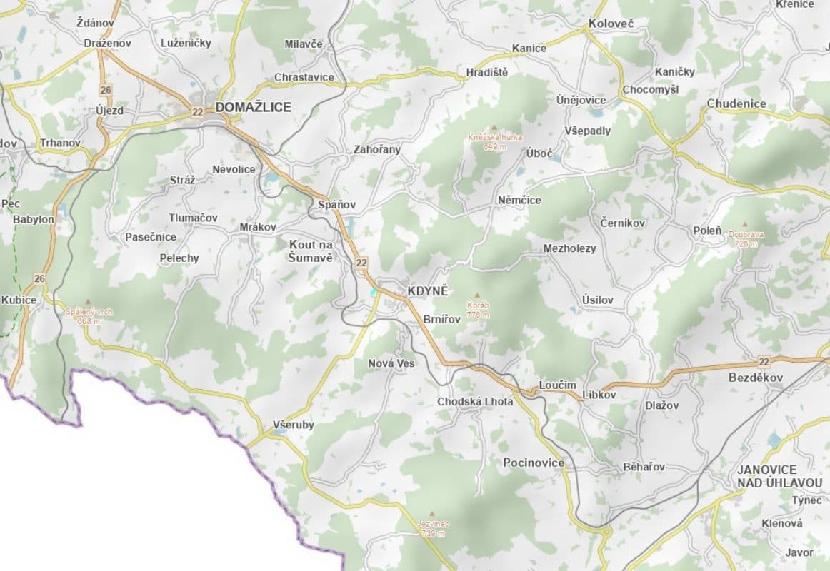 Prodej pozemku 26.685 m², Kdyně, Plzeňský kraj Prodej pozemku 26.685 m², Kdyně, Plzeňský kraj
