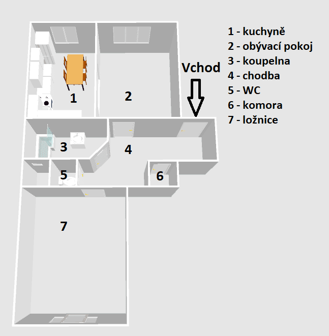 Pronájem bytu 2+1 63 m², Merhautova, Brno, Jihomoravský kraj Pronájem bytu 2+1 63 m², Merhautova, Brno, Jihomoravský kraj