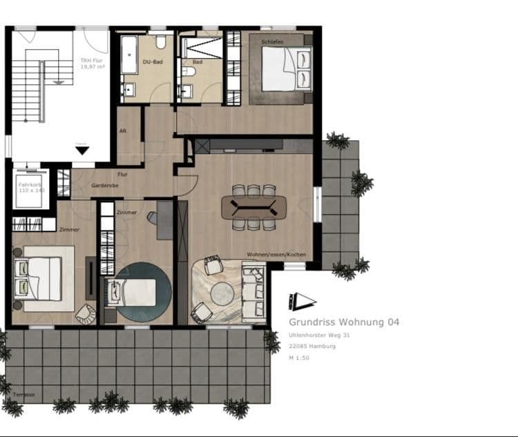 Pronájem bytu 4+1 149 m², Uhlenhorster Weg 31B, Hamburg, Hamburg Pronájem bytu 4+1 149 m², Uhlenhorster Weg 31B, Hamburg, Hamburg