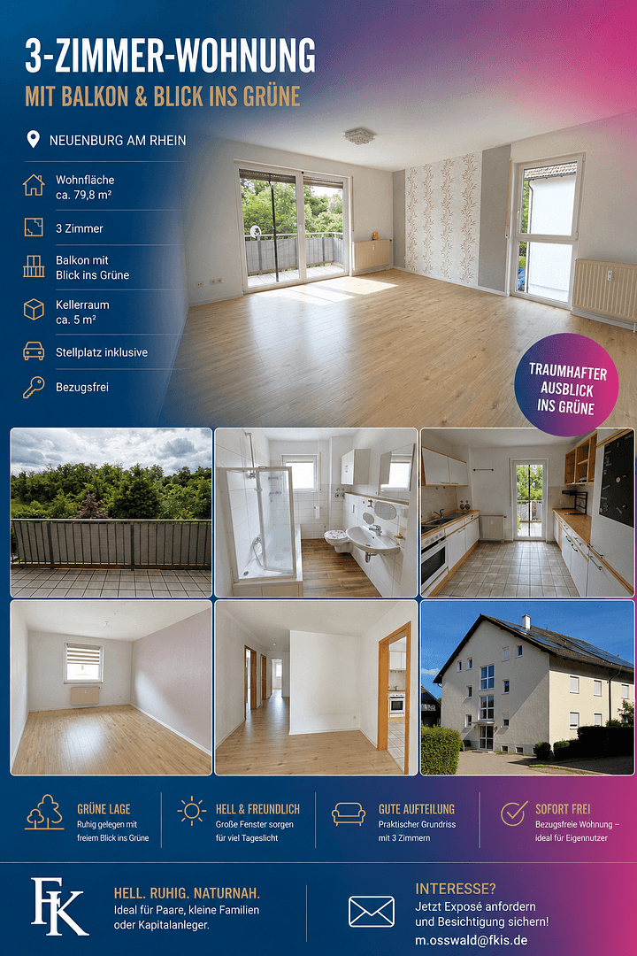 Prodej bytu 3+1 80 m², Neuenburg am Rhein, Bádensko-Württembersko Prodej bytu 3+1 80 m², Neuenburg am Rhein, Bádensko-Württembersko