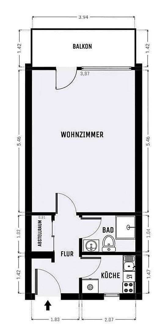 Pronájem bytu 1+1 36 m², Flensburger Straße 21, Berlin, Berlín Pronájem bytu 1+1 36 m², Flensburger Straße 21, Berlin, Berlín