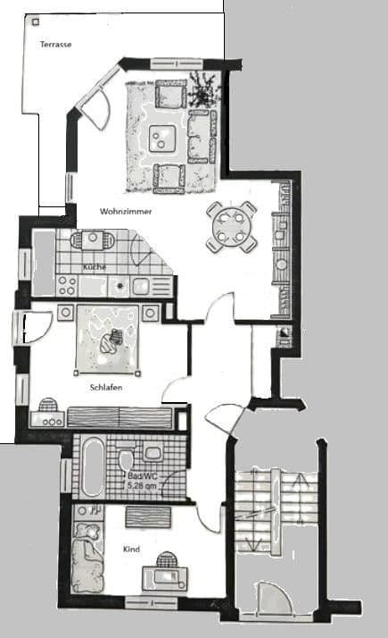 Pronájem bytu 3+1 78 m², Münster, Severní Porýní-Vestfálsko Pronájem bytu 3+1 78 m², Münster, Severní Porýní-Vestfálsko