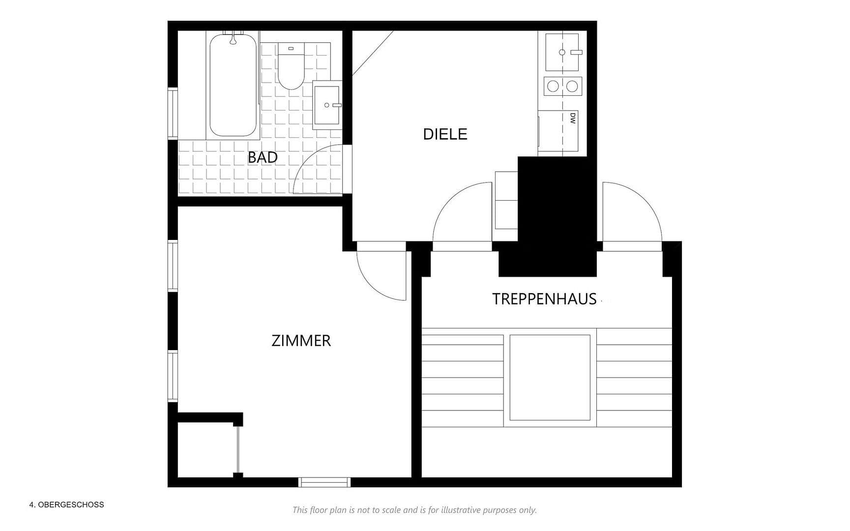 Pronájem bytu 2+1 30 m², Jungfrauenthal 55, Hamburg, Hamburg Pronájem bytu 2+1 30 m², Jungfrauenthal 55, Hamburg, Hamburg