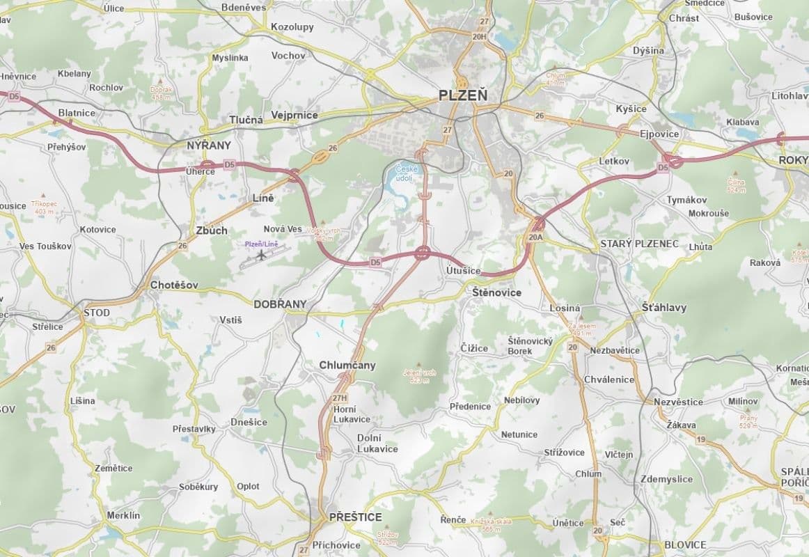 Prodej pozemku 812 m², Dobřany, Plzeňský kraj Prodej pozemku 812 m², Dobřany, Plzeňský kraj