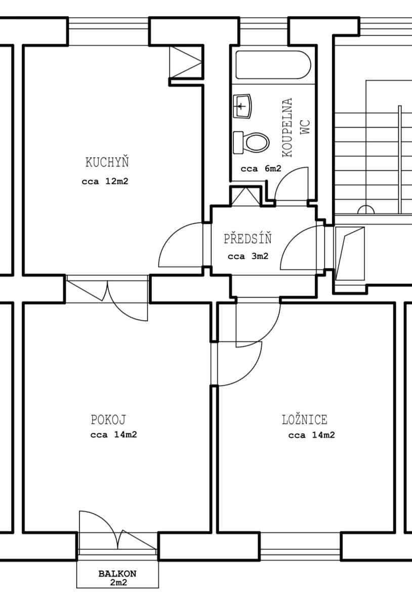 Prodej bytu 2+1 51 m², Ve Struhách, Praha, Praha Prodej bytu 2+1 51 m², Ve Struhách, Praha, Praha
