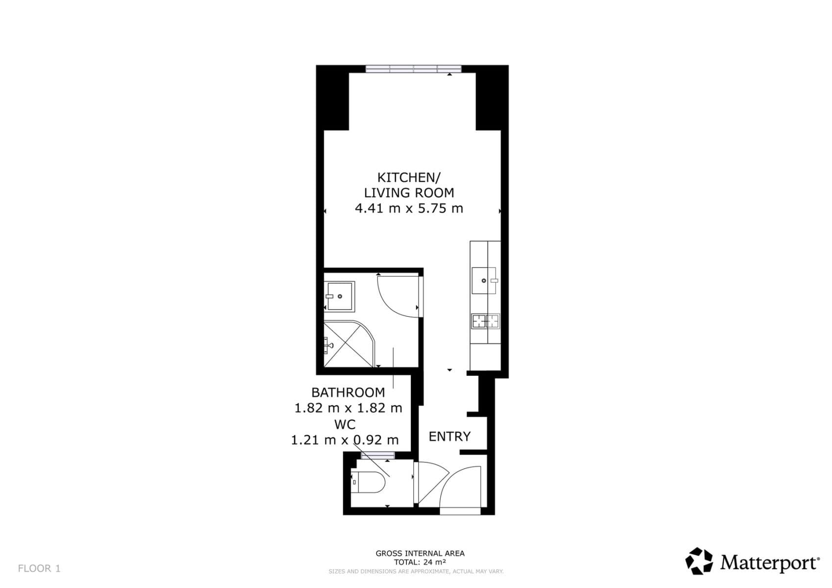 Pronájem bytu 1+kk 22 m², Křižíkova, Praha, Praha Pronájem bytu 1+kk 22 m², Křižíkova, Praha, Praha