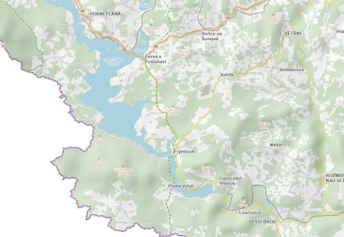 Prodej pozemku 497 m², Frymburk, Jihočeský kraj Prodej pozemku 497 m², Frymburk, Jihočeský kraj