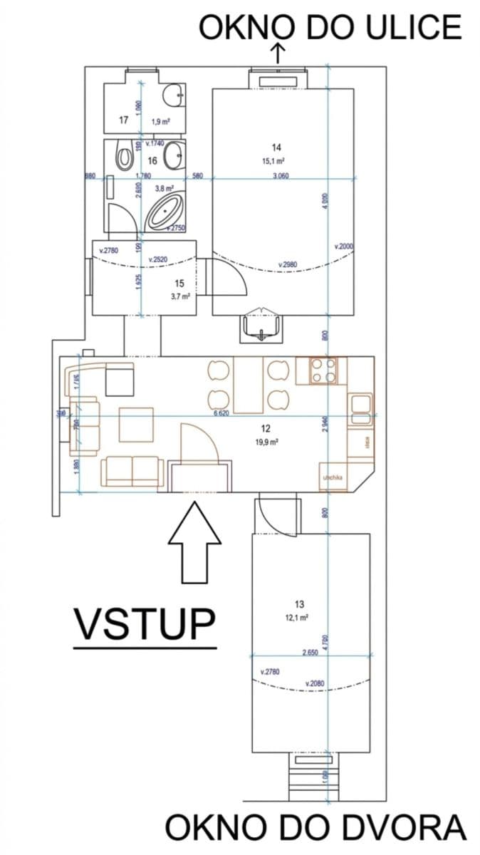 Pronájem bytu 2+kk 55 m², Žitomírská, Praha, Praha Pronájem bytu 2+kk 55 m², Žitomírská, Praha, Praha