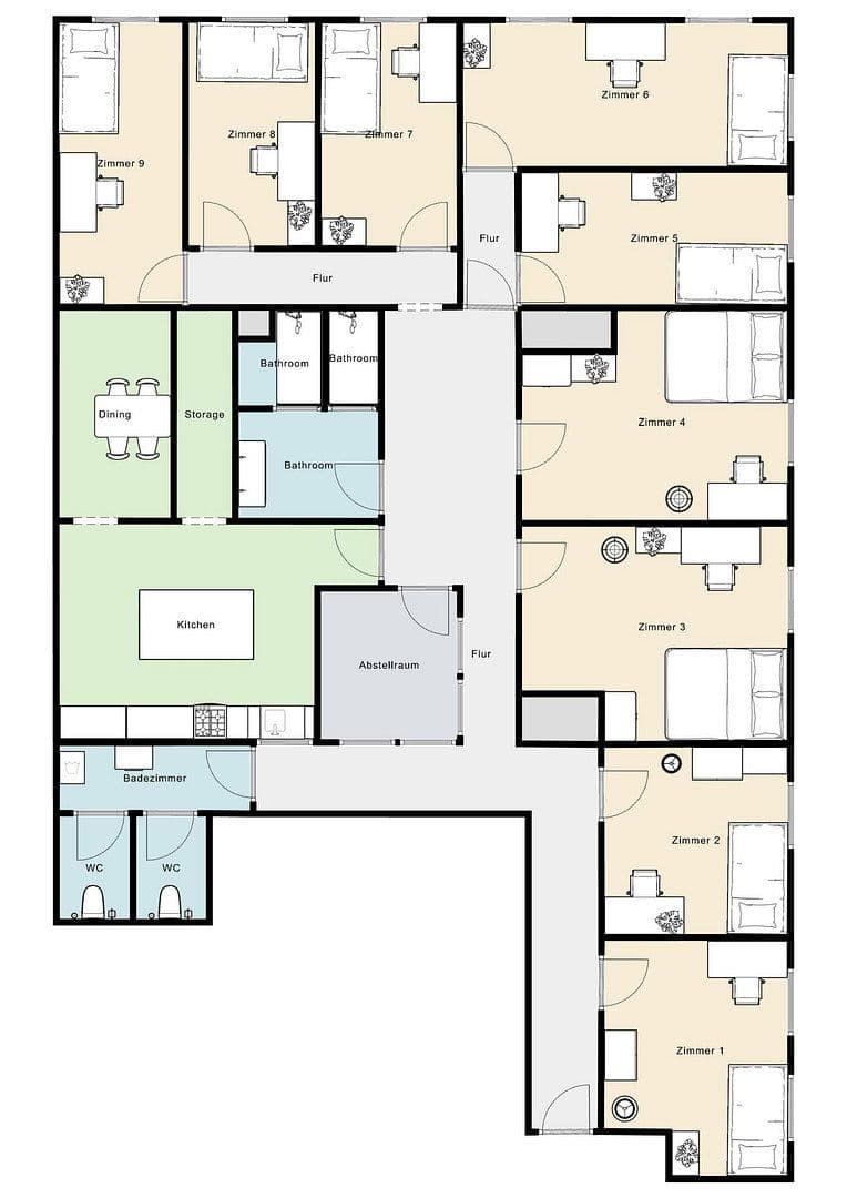 Pronájem bytu 16 m², Westliche Stadtmauerstraße 64, Erlangen, Bavorsko Pronájem bytu 16 m², Westliche Stadtmauerstraße 64, Erlangen, Bavorsko