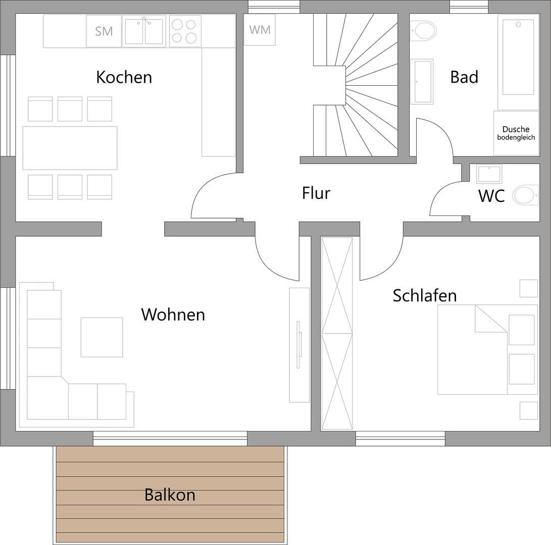 Pronájem bytu 2+1 77 m², Neunkirchen-Seelscheid, Severní Porýní-Vestfálsko Pronájem bytu 2+1 77 m², Neunkirchen-Seelscheid, Severní Porýní-Vestfálsko