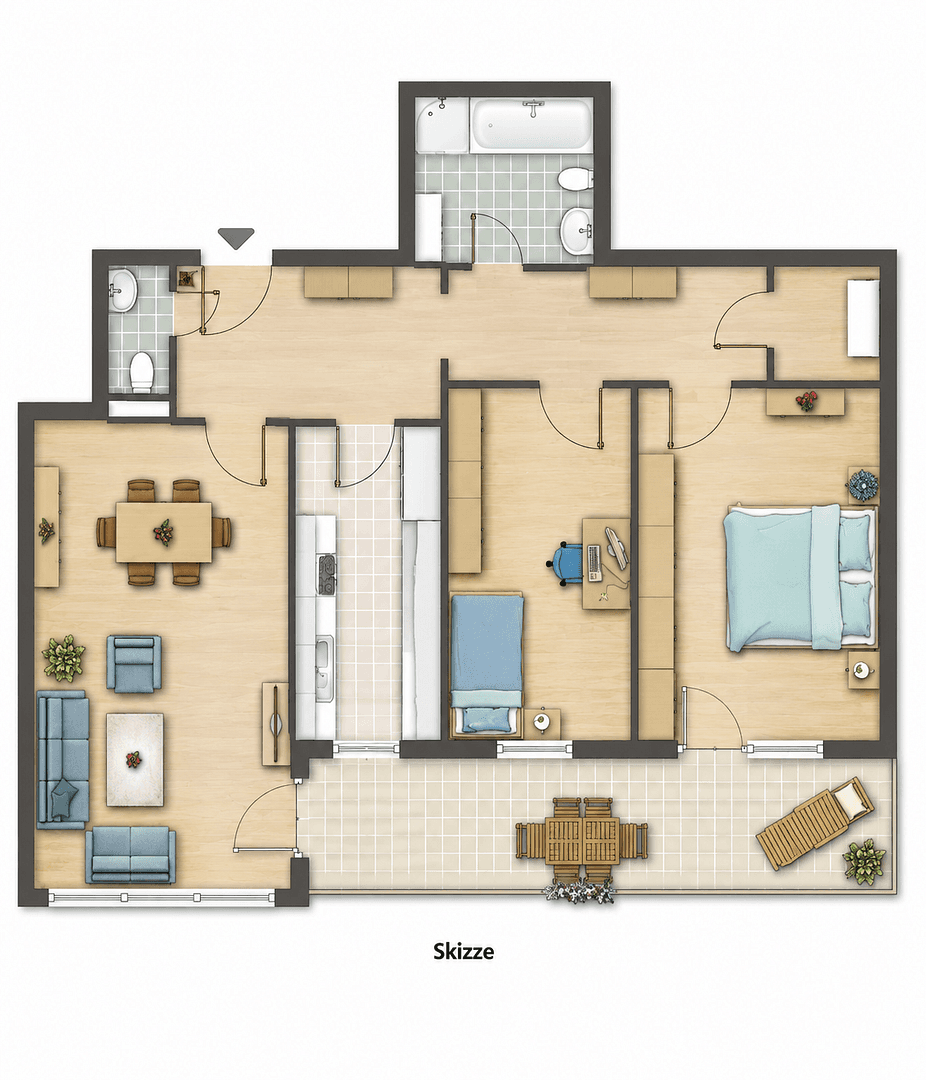 Prodej bytu 3+1 95 m², Mutterstadt, Porýní-Falc Prodej bytu 3+1 95 m², Mutterstadt, Porýní-Falc