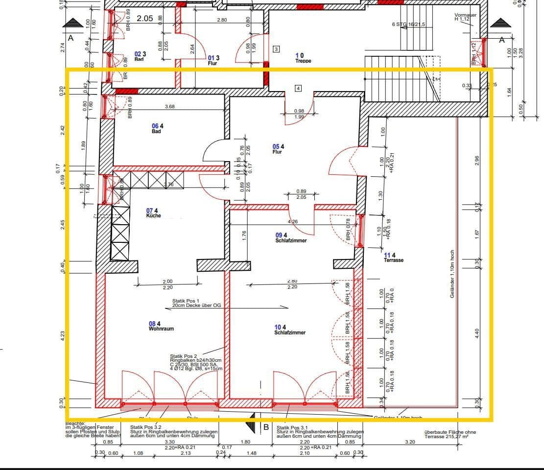 Pronájem bytu 3+1 79 m², Am Zehnt 9, Sinsheim, Bádensko-Württembersko Pronájem bytu 3+1 79 m², Am Zehnt 9, Sinsheim, Bádensko-Württembersko