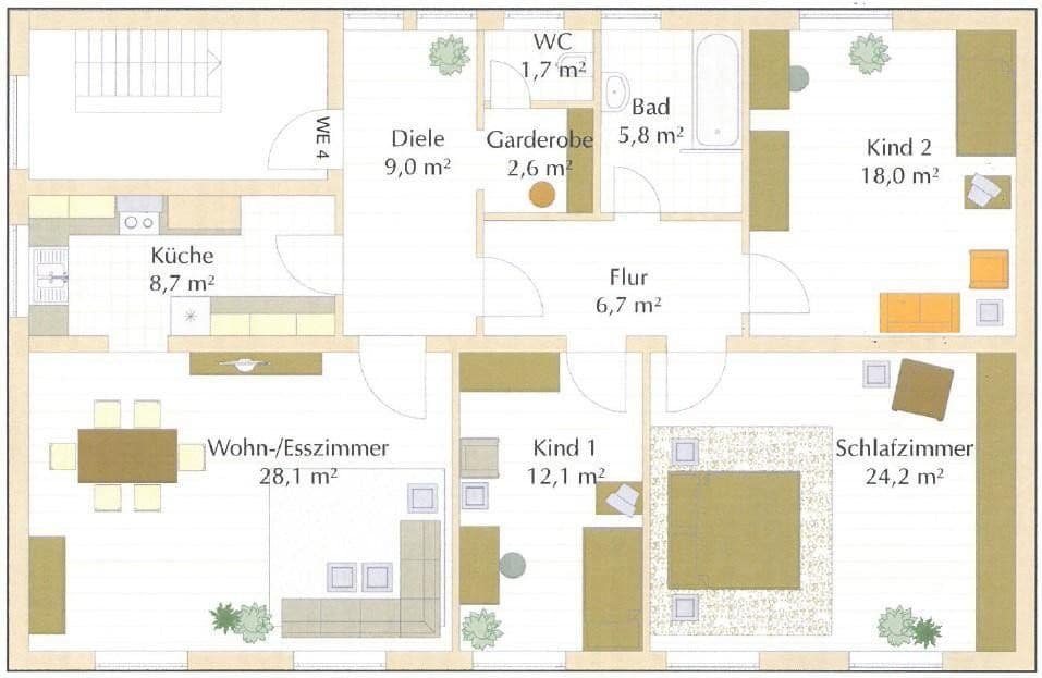 Pronájem bytu 4+1 117 m², Poing, Bavorsko Pronájem bytu 4+1 117 m², Poing, Bavorsko