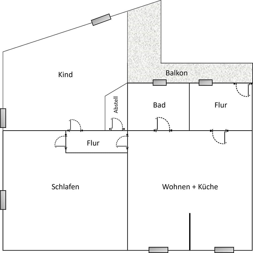 Pronájem bytu 3+1 78 m², Bergstraße 56, Apolda, Durynsko Pronájem bytu 3+1 78 m², Bergstraße 56, Apolda, Durynsko