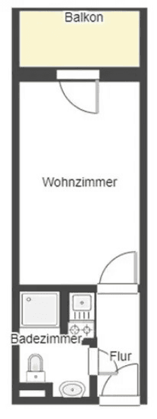 Pronájem bytu 1+1 18 m², Carl-Metz Str.2, Mannheim, Bádensko-Württembersko Pronájem bytu 1+1 18 m², Carl-Metz Str.2, Mannheim, Bádensko-Württembersko