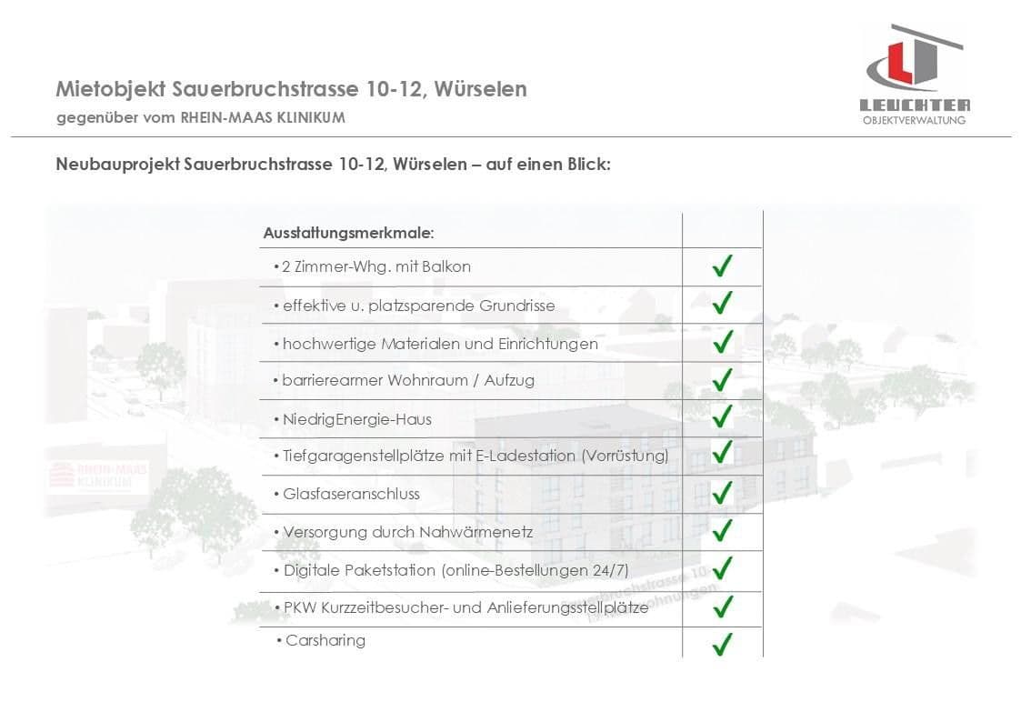 Pronájem bytu 2+1 56 m², Sauerbruchstraße 10-12, Würselen, Severní Porýní-Vestfálsko Pronájem bytu 2+1 56 m², Sauerbruchstraße 10-12, Würselen, Severní Porýní-Vestfálsko