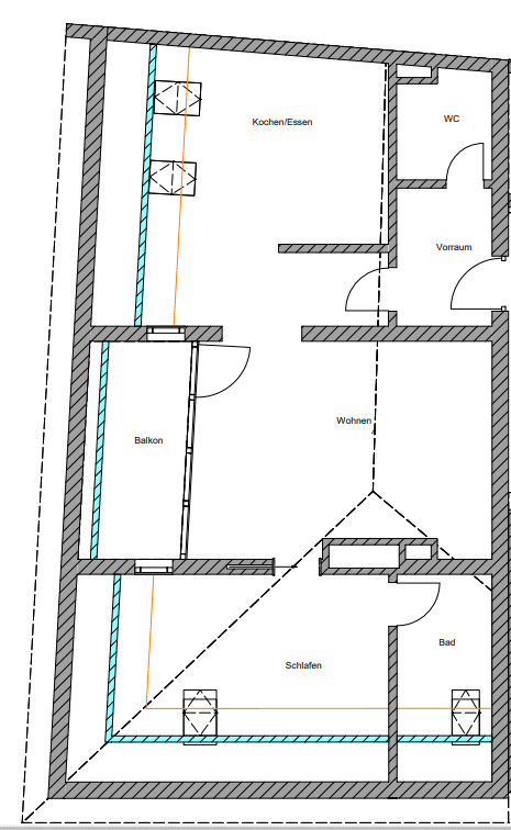 Pronájem bytu 2+1 69 m², Westliche Stadtmauerstraße 64, Erlangen, Bavorsko Pronájem bytu 2+1 69 m², Westliche Stadtmauerstraße 64, Erlangen, Bavorsko