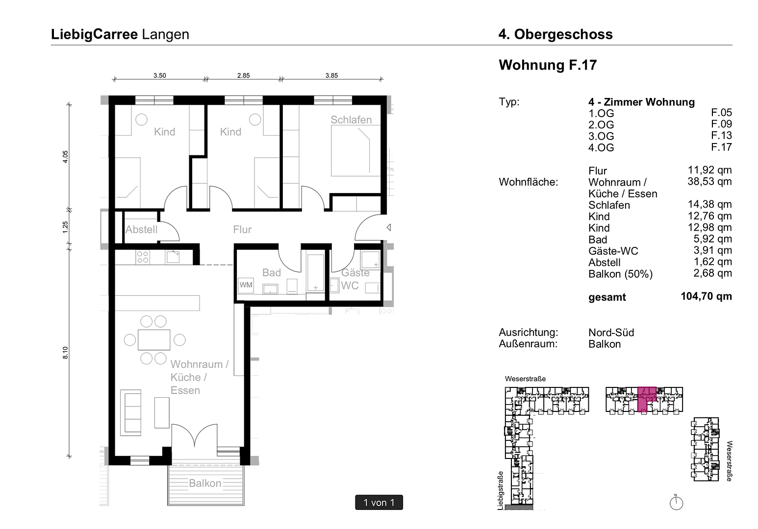 Pronájem bytu 4+1 105 m², Langen, Hessen Pronájem bytu 4+1 105 m², Langen, Hessen