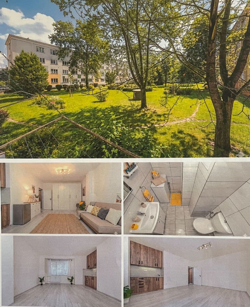 Pronájem bytu 1+kk 29 m², nám. Mládežníků, Kralupy nad Vltavou, Středočeský kraj Pronájem bytu 1+kk 29 m², nám. Mládežníků, Kralupy nad Vltavou, Středočeský kraj