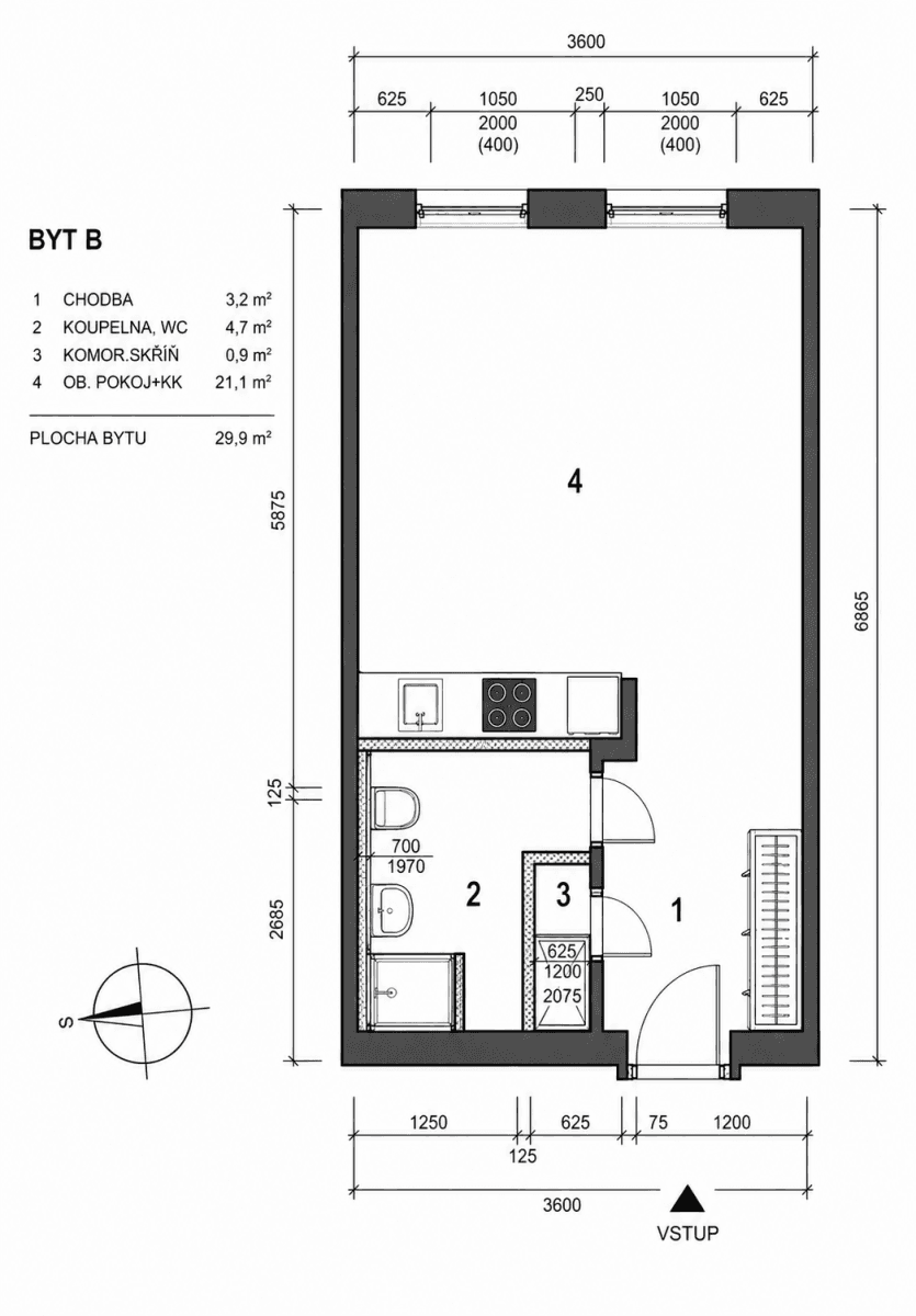Prodej bytu 1+kk 30 m², Zderadova, Brno, Jihomoravský kraj Prodej bytu 1+kk 30 m², Zderadova, Brno, Jihomoravský kraj