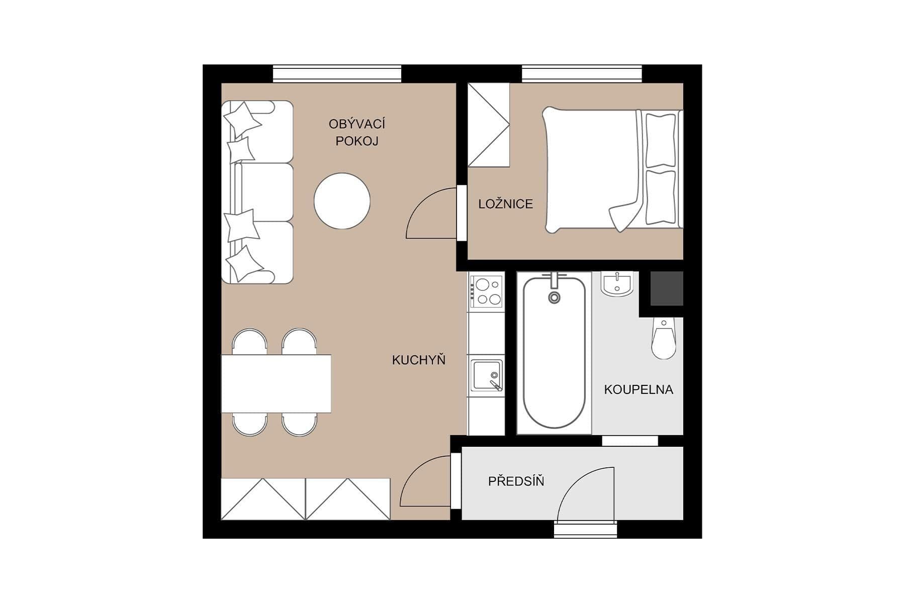 Prodej bytu 2+kk 42 m², Jana Palacha, Mladá Boleslav, Středočeský kraj Prodej bytu 2+kk 42 m², Jana Palacha, Mladá Boleslav, Středočeský kraj