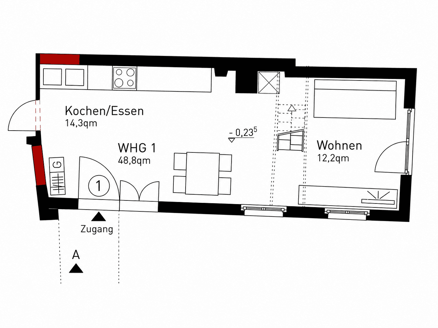 Pronájem bytu 2+1 48 m², Kettengasse 22/4, Eppingen, Bádensko-Württembersko Pronájem bytu 2+1 48 m², Kettengasse 22/4, Eppingen, Bádensko-Württembersko