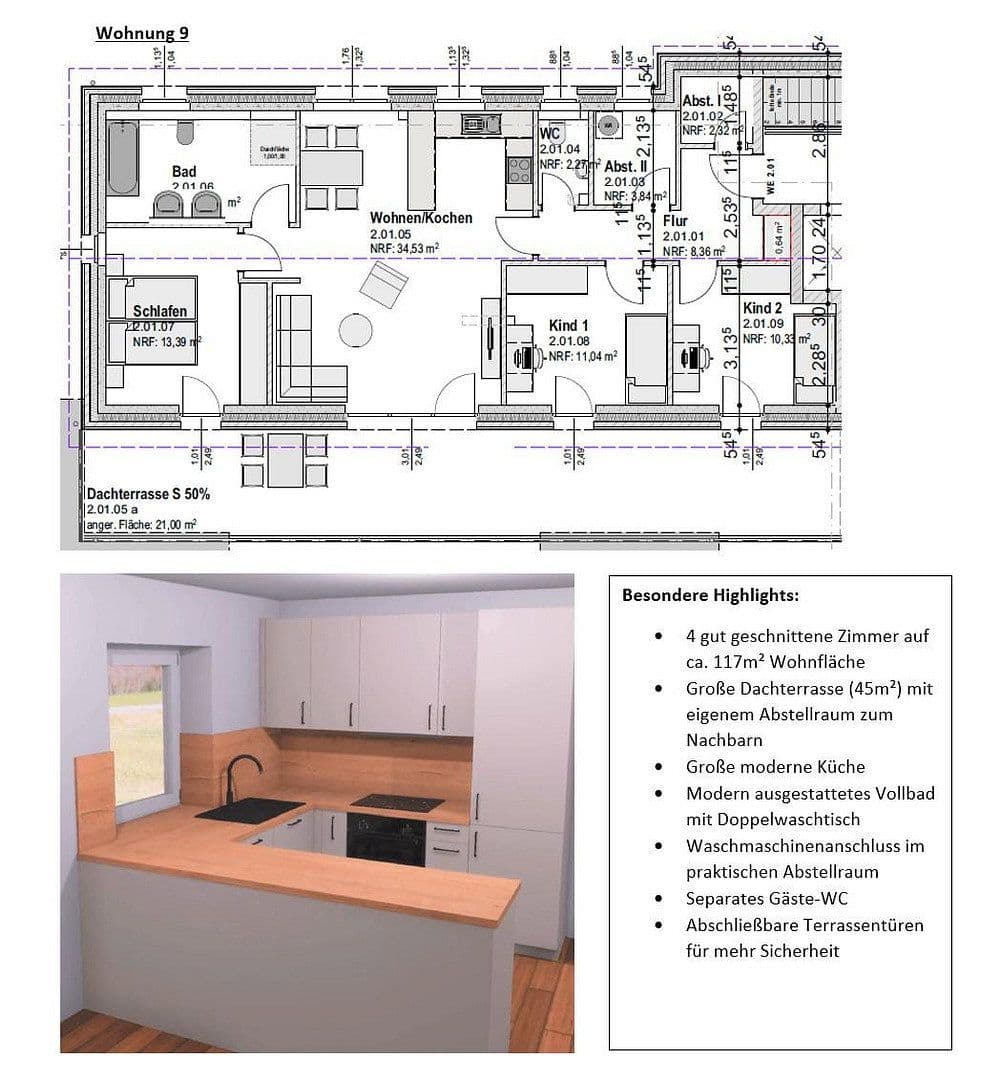 Pronájem bytu 4+1 112 m², Segeberger Str. 57, Neumünster, Šlesvicko-Holštýnsko Pronájem bytu 4+1 112 m², Segeberger Str. 57, Neumünster, Šlesvicko-Holštýnsko