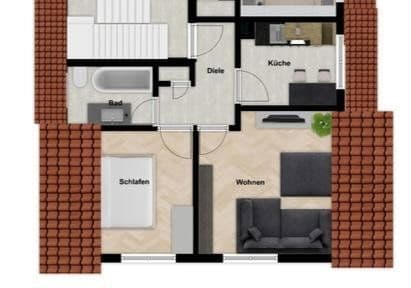 Pronájem bytu 2+1 52 m², Prinz-Eugenstr. 1, Sankt Augustin, Severní Porýní-Vestfálsko Pronájem bytu 2+1 52 m², Prinz-Eugenstr. 1, Sankt Augustin, Severní Porýní-Vestfálsko