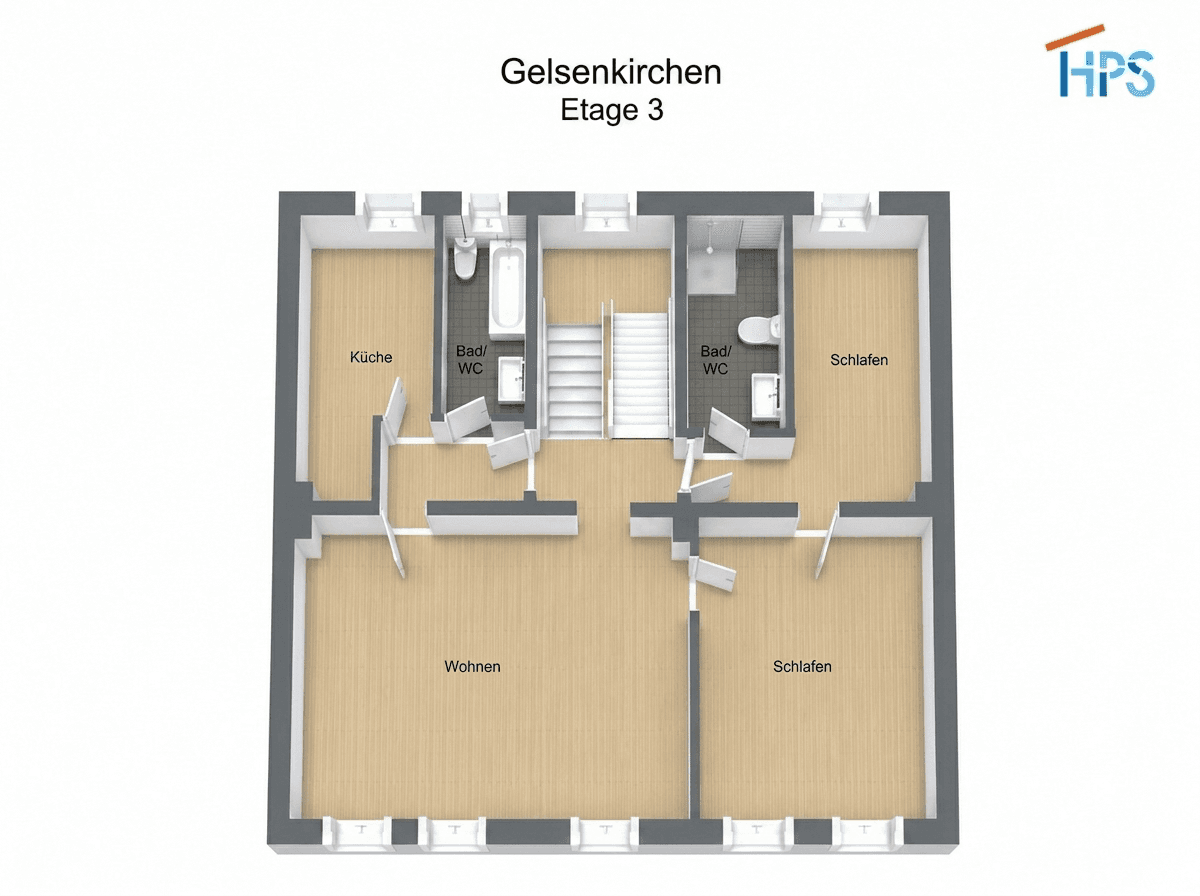 Pronájem bytu 3+1 75 m², Waldemarstr. 4, Gelsenkirchen, Severní Porýní-Vestfálsko Pronájem bytu 3+1 75 m², Waldemarstr. 4, Gelsenkirchen, Severní Porýní-Vestfálsko