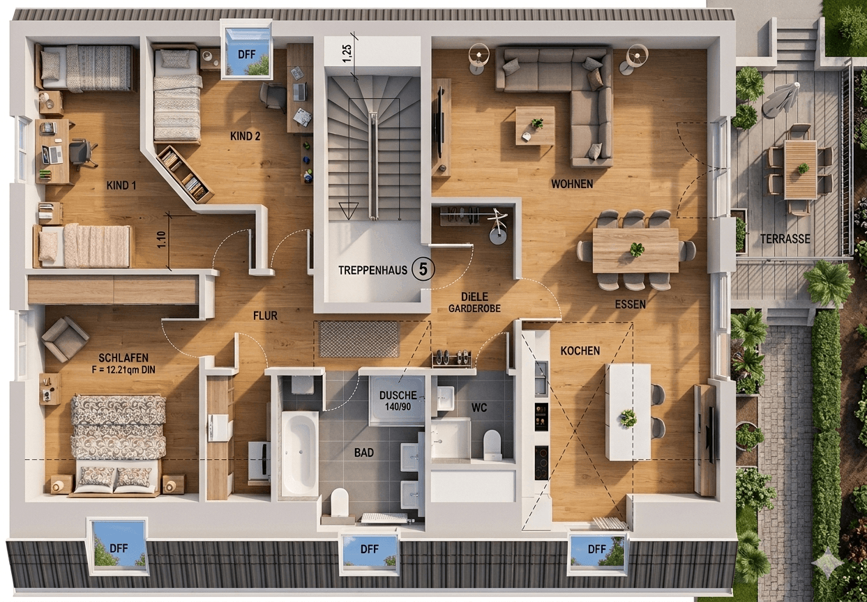 Pronájem bytu 4+kk 108 m², Panoramastr. 4, Talheim, Bádensko-Württembersko Pronájem bytu 4+kk 108 m², Panoramastr. 4, Talheim, Bádensko-Württembersko