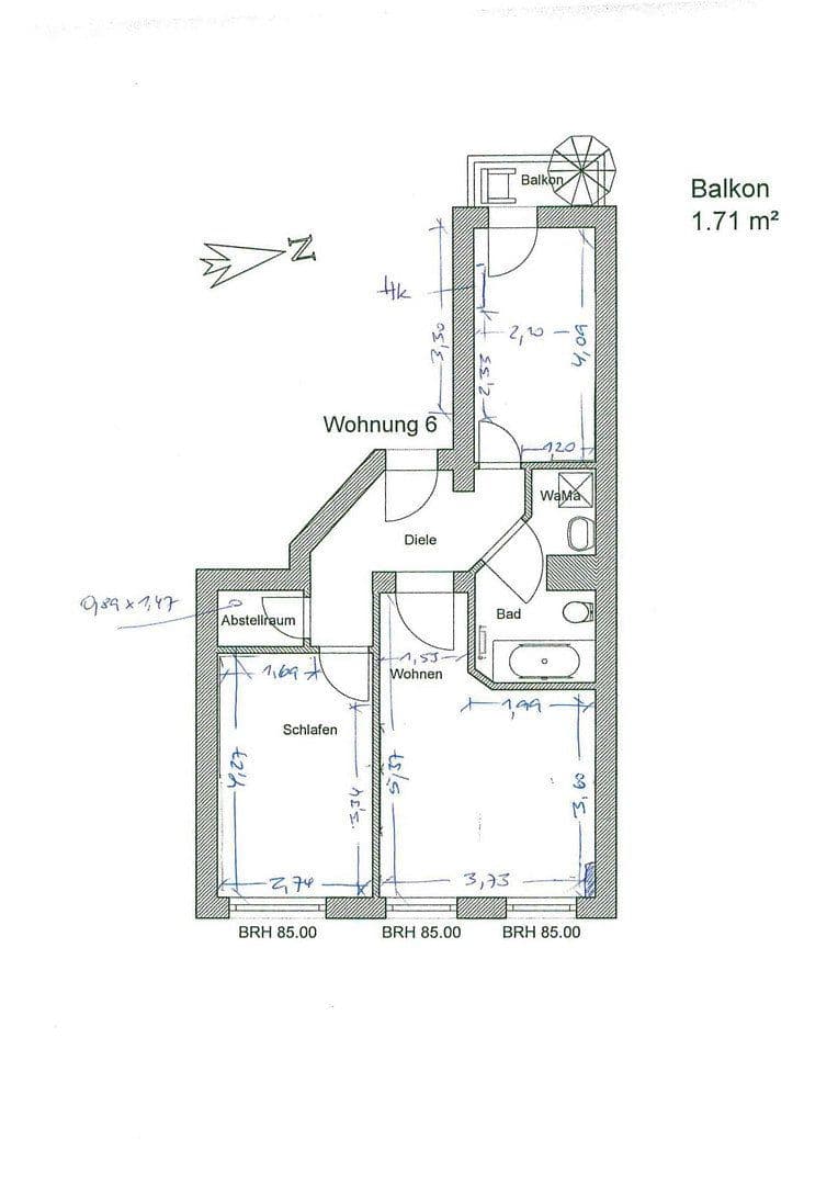 Pronájem bytu 2+1 56 m², Leipziger Straße 61, Cvikov, Sasko Pronájem bytu 2+1 56 m², Leipziger Straße 61, Cvikov, Sasko