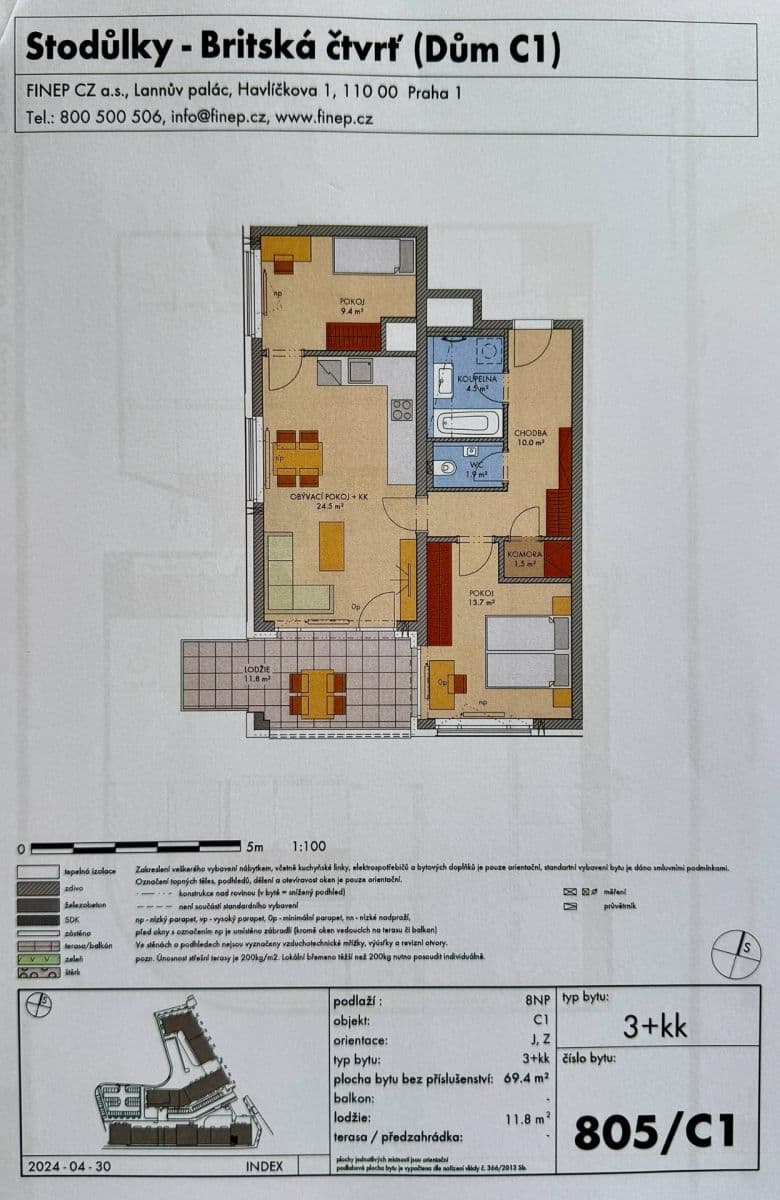 Prodej bytu 3+kk 82 m², Bessemerova, Praha, Praha Prodej bytu 3+kk 82 m², Bessemerova, Praha, Praha