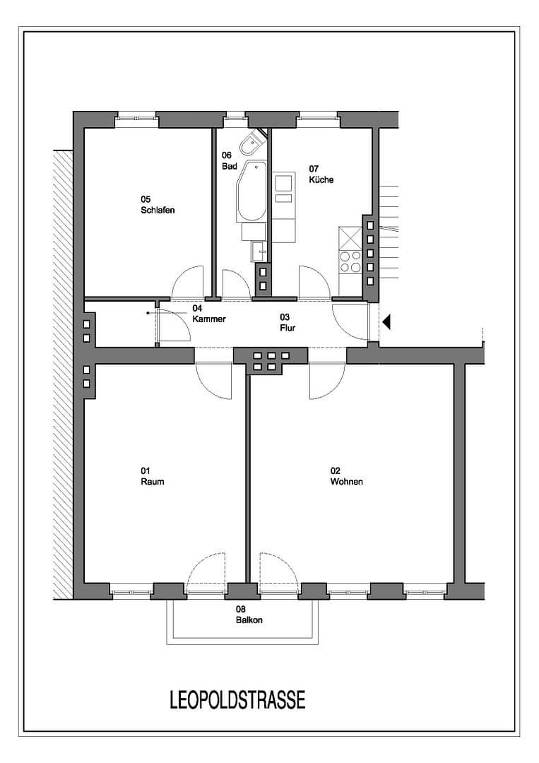 Pronájem bytu 3+1 96 m², Leopoldstr.28, Berlin, Berlín Pronájem bytu 3+1 96 m², Leopoldstr.28, Berlin, Berlín