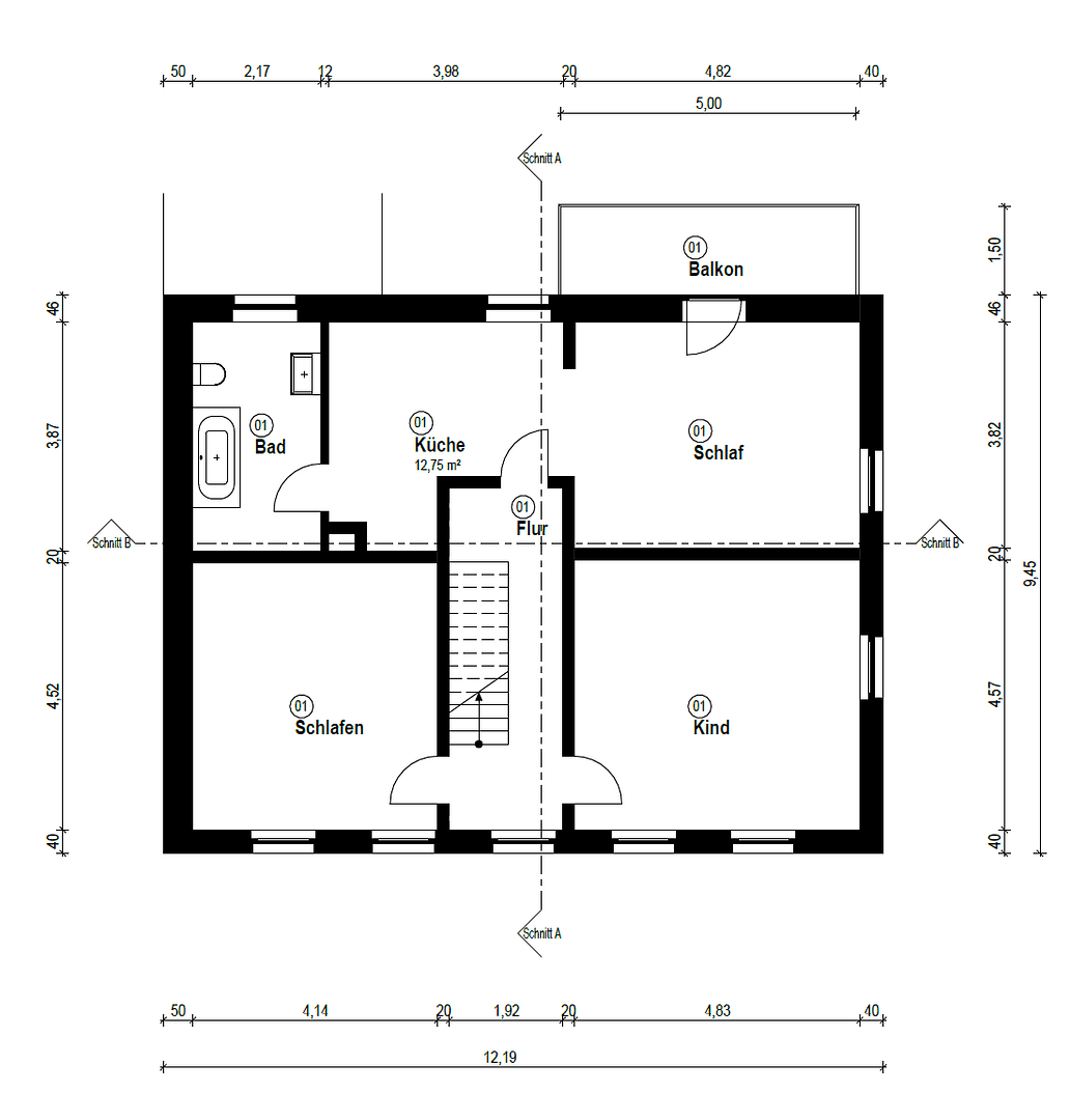 Pronájem bytu 3+1 93 m², Angelbachtal, Bádensko-Württembersko Pronájem bytu 3+1 93 m², Angelbachtal, Bádensko-Württembersko