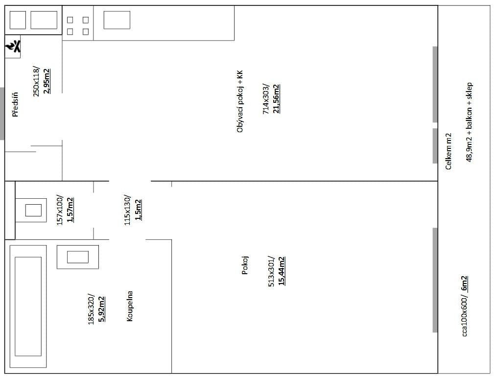Pronájem bytu 2+kk 55 m², Volmanova, Čelákovice, Středočeský kraj Pronájem bytu 2+kk 55 m², Volmanova, Čelákovice, Středočeský kraj