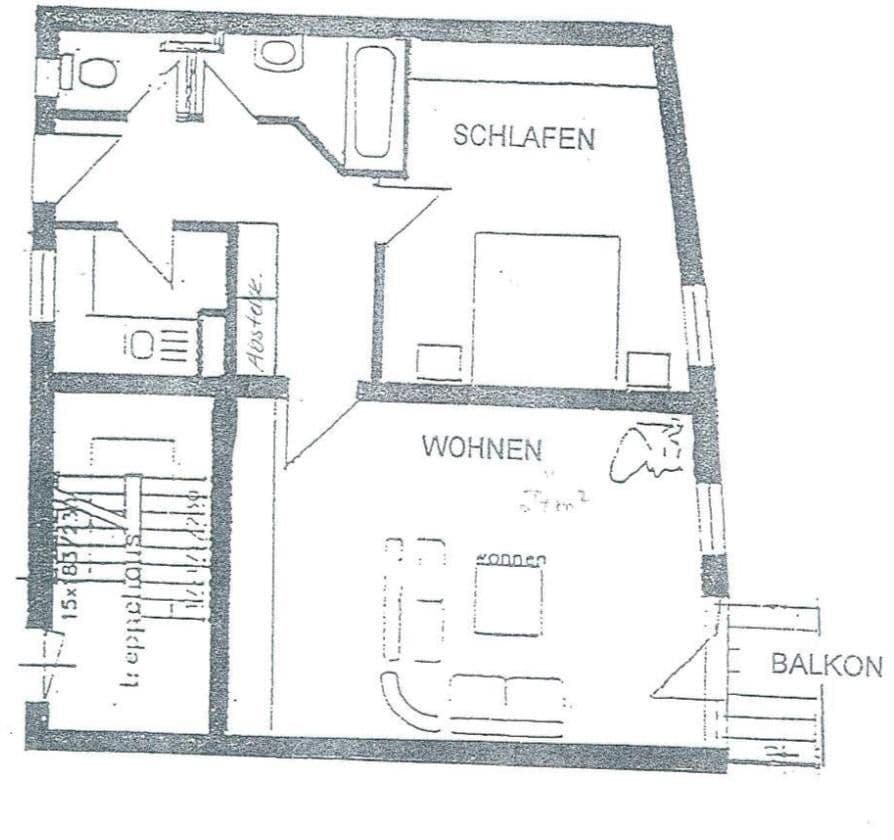 Pronájem bytu 2+1 64 m², Bernau, Braniborsko Pronájem bytu 2+1 64 m², Bernau, Braniborsko