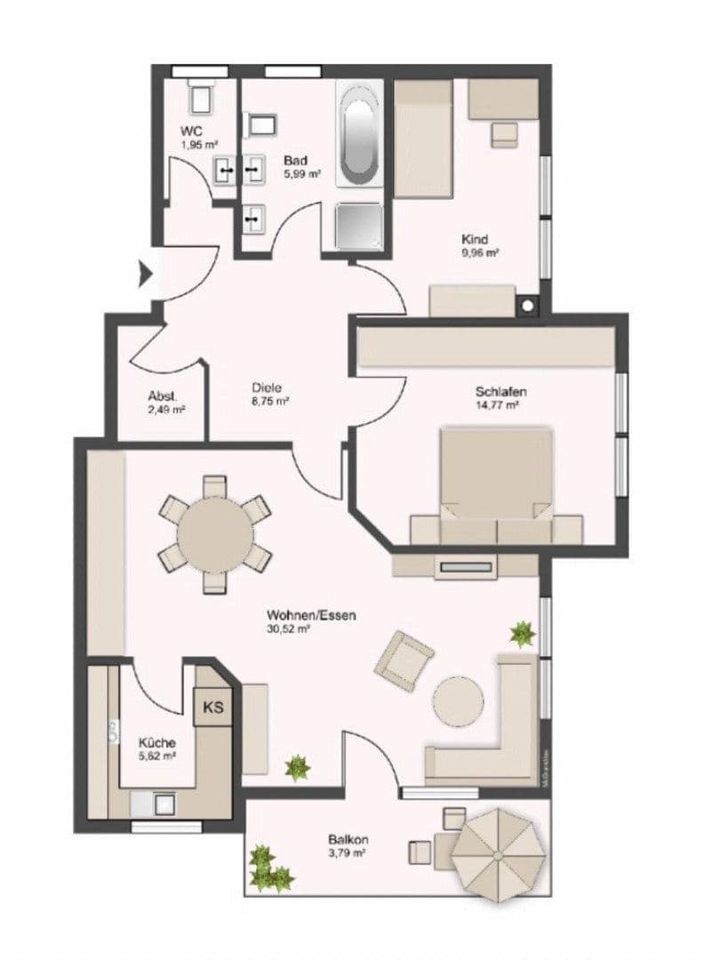 Prodej bytu 3+kk 84 m², Ihlinger Straße 116, Horb am Neckar, Bádensko-Württembersko Prodej bytu 3+kk 84 m², Ihlinger Straße 116, Horb am Neckar, Bádensko-Württembersko