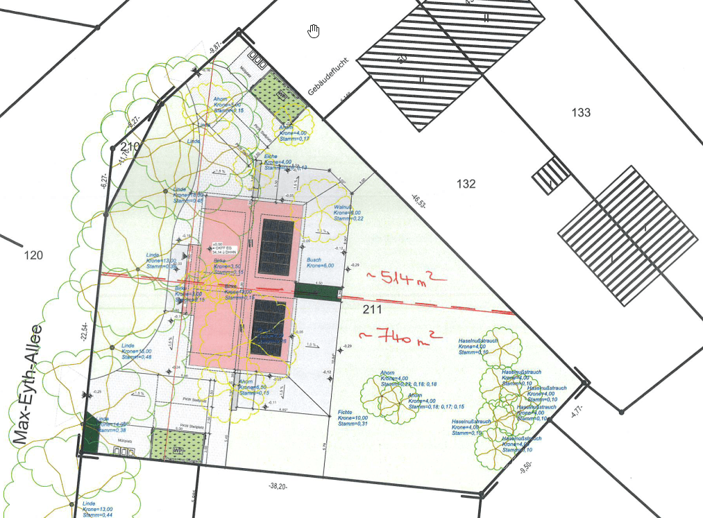 Prodej pozemku 1.255 m², Max-Eyth-Allee 8, Potsdam, Braniborsko Prodej pozemku 1.255 m², Max-Eyth-Allee 8, Potsdam, Braniborsko