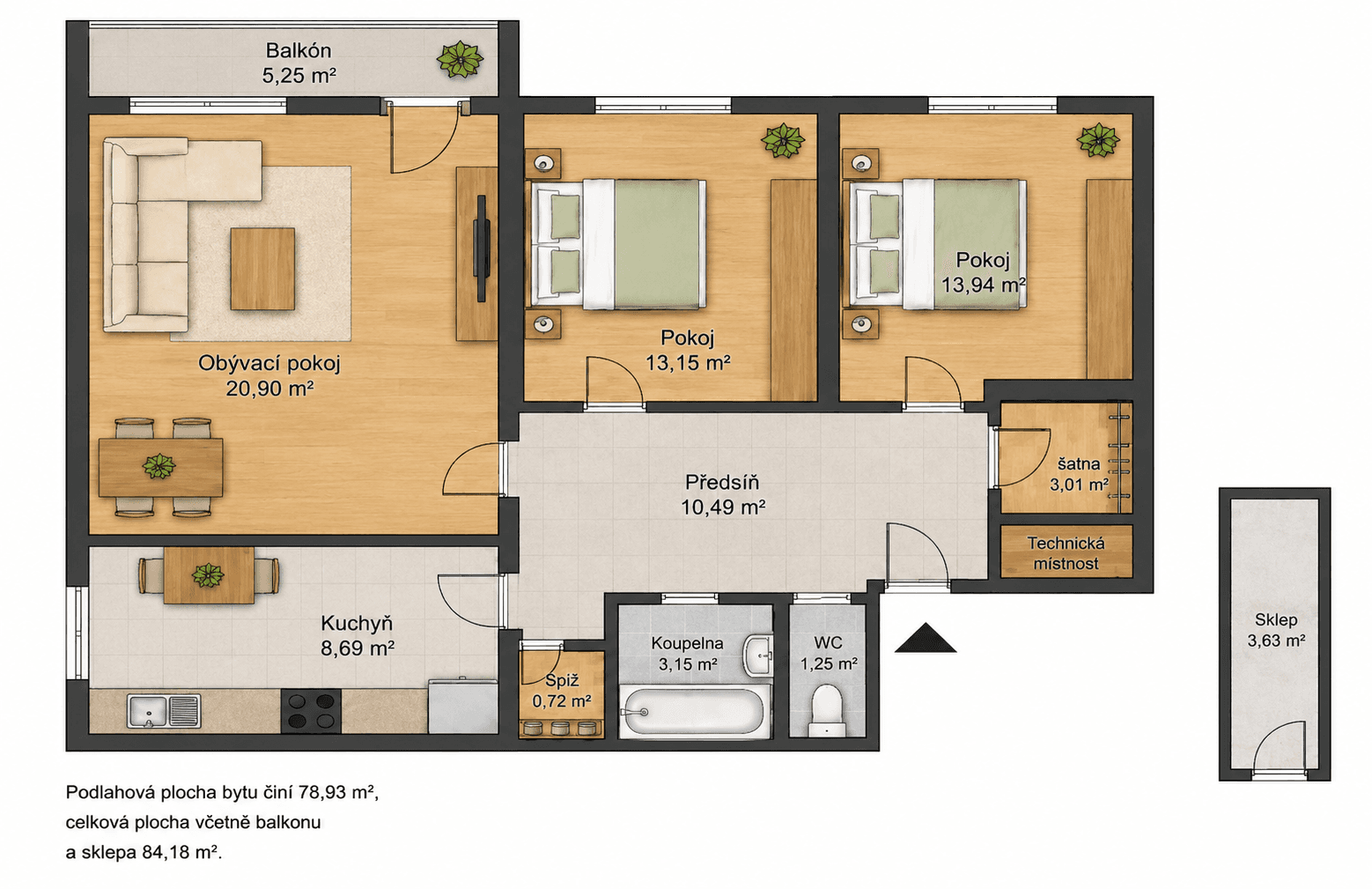 Prodej bytu 3+1 79 m², Kárníkova, Brno, Jihomoravský kraj Prodej bytu 3+1 79 m², Kárníkova, Brno, Jihomoravský kraj