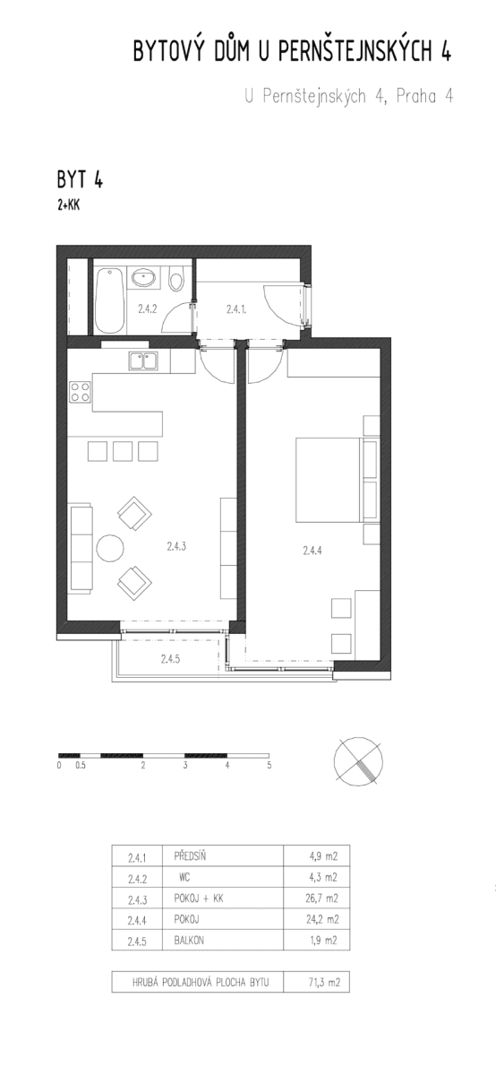 Pronájem bytu 2+kk 63 m², U Pernštejnských, Praha, Praha Pronájem bytu 2+kk 63 m², U Pernštejnských, Praha, Praha