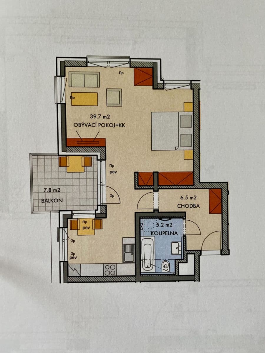 Pronájem bytu 1+kk 54 m², Honzíkova, Praha, Praha Pronájem bytu 1+kk 54 m², Honzíkova, Praha, Praha
