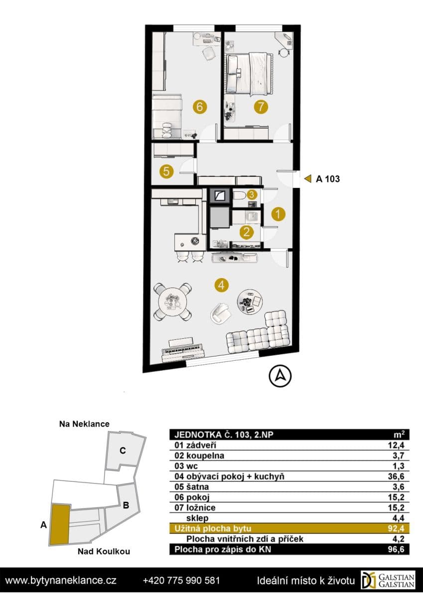 Prodej bytu 3+kk 97 m², Nad Koulkou, Praha, Praha Prodej bytu 3+kk 97 m², Nad Koulkou, Praha, Praha