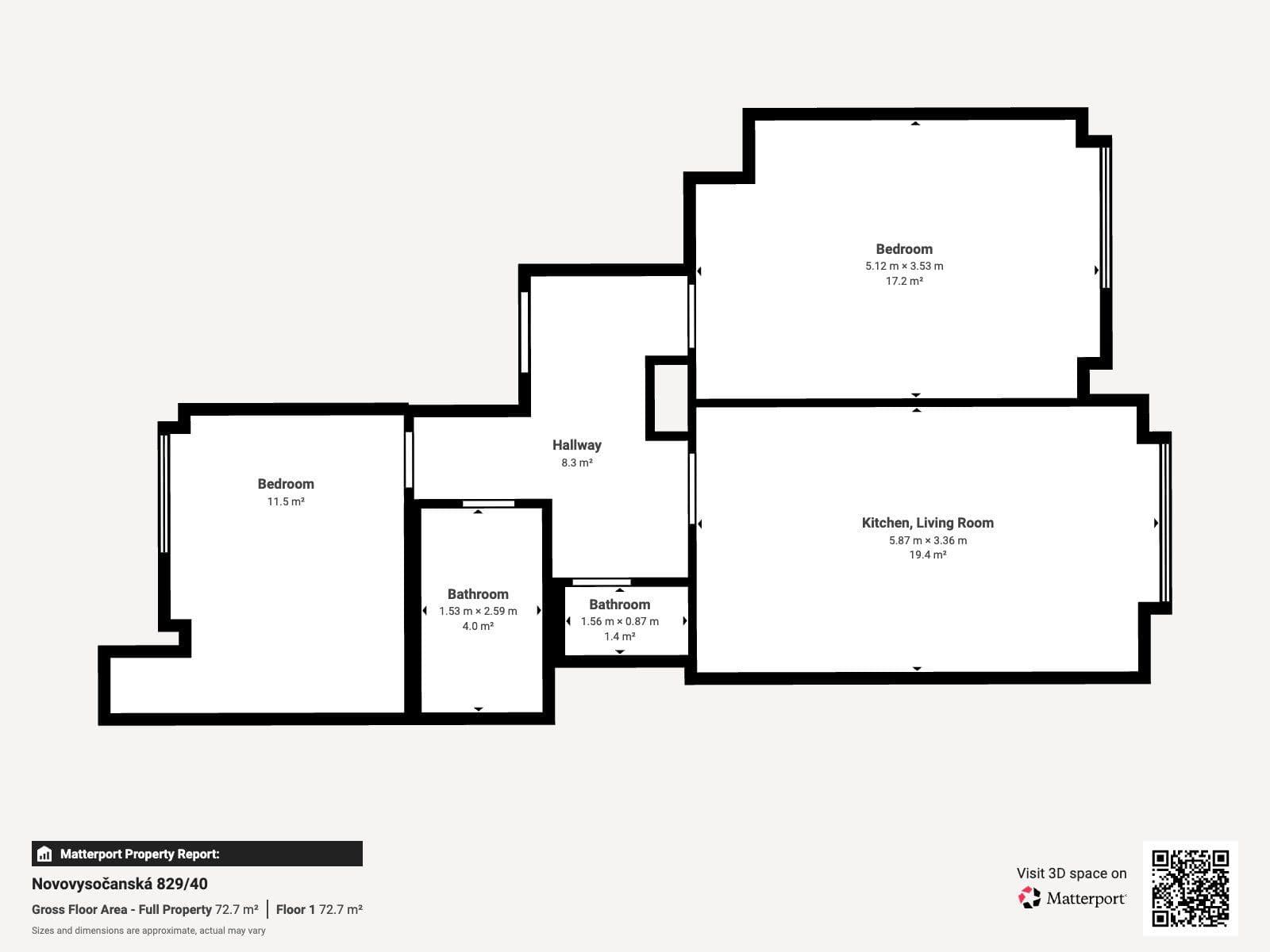 Pronájem bytu 73 m², Novovysočanská, Praha, Praha Pronájem bytu 73 m², Novovysočanská, Praha, Praha