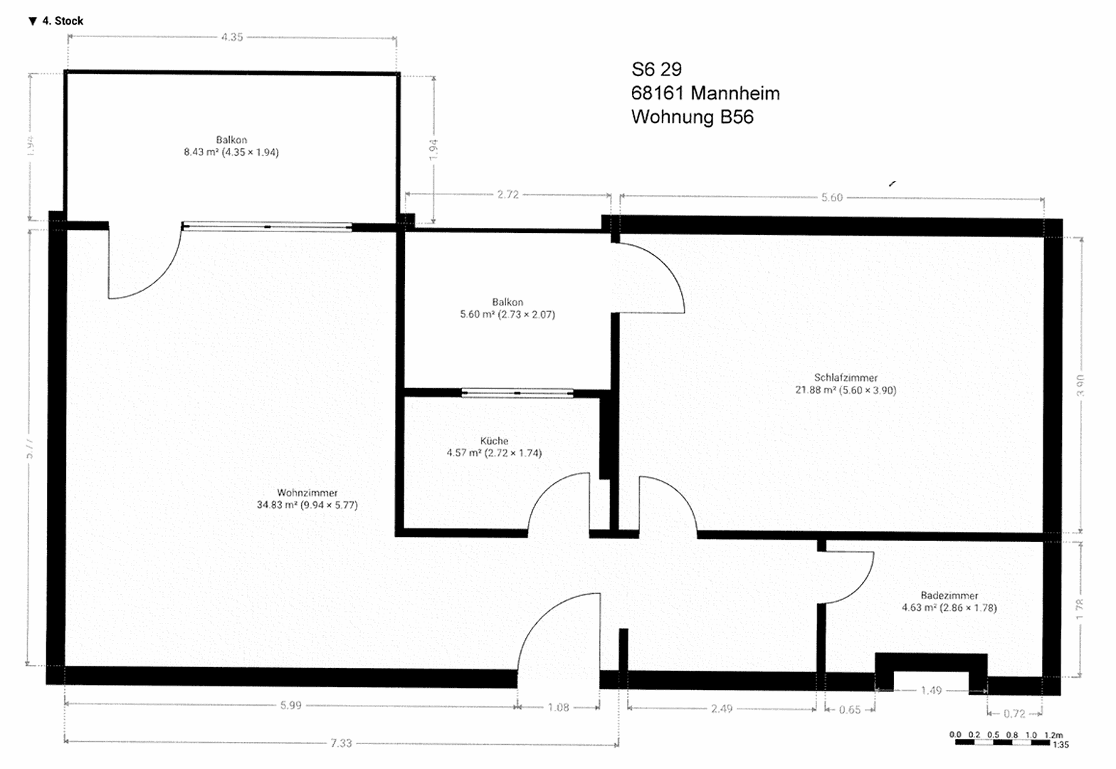 Pronájem bytu 2+1 73 m², S 6, 29, Mannheim, Bádensko-Württembersko Pronájem bytu 2+1 73 m², S 6, 29, Mannheim, Bádensko-Württembersko
