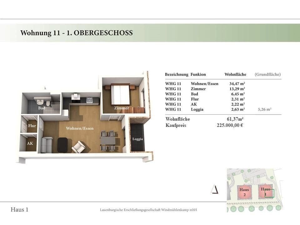Prodej bytu 2+1 62 m², Hinter der Feldstraße 5, Lauenburg/Elbe, Šlesvicko-Holštýnsko Prodej bytu 2+1 62 m², Hinter der Feldstraße 5, Lauenburg/Elbe, Šlesvicko-Holštýnsko