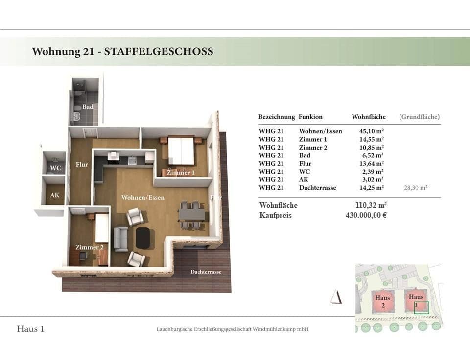Prodej bytu 3+1 111 m², Hinter der Feldstraße 5, Lauenburg/Elbe, Šlesvicko-Holštýnsko Prodej bytu 3+1 111 m², Hinter der Feldstraße 5, Lauenburg/Elbe, Šlesvicko-Holštýnsko