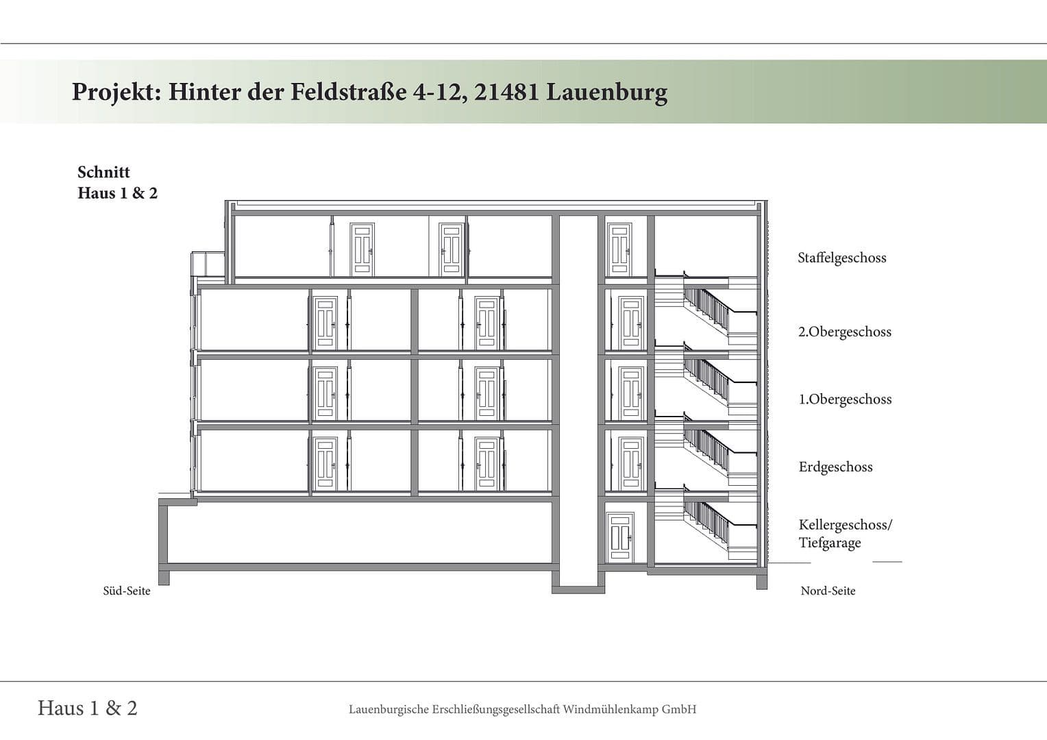 Prodej bytu 2+1 66 m², Hinter der Feldstraße 7, Lauenburg/Elbe, Šlesvicko-Holštýnsko Prodej bytu 2+1 66 m², Hinter der Feldstraße 7, Lauenburg/Elbe, Šlesvicko-Holštýnsko